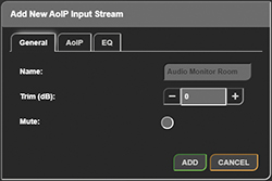 AoIP Input Stream