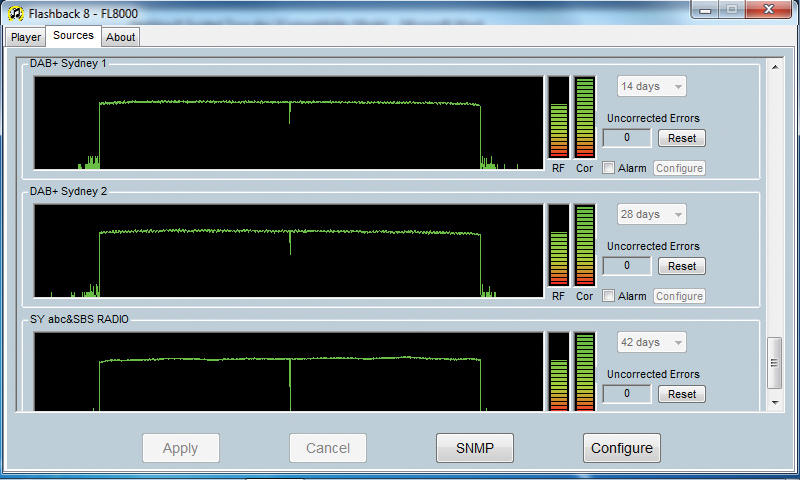 Flashlog 8 DAB Inputs Page