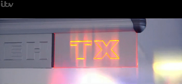 Sonifex SignalLED LD-40F2TX-REH studio LED illuminated sign.