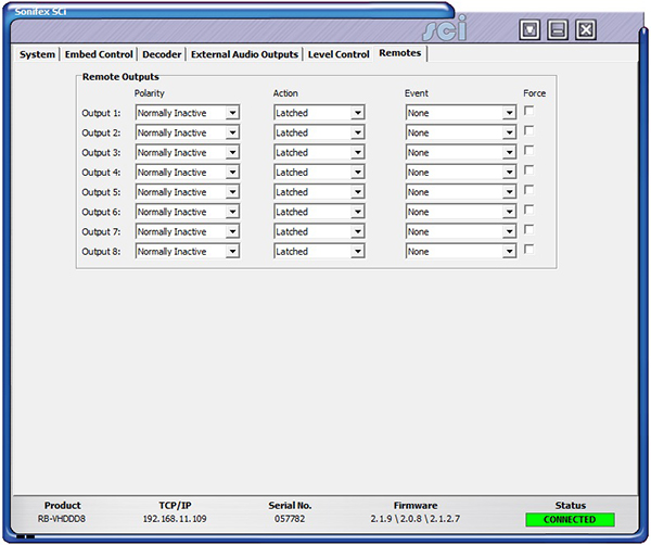 Sci image - RB-VHDDD8 Remotes Screen