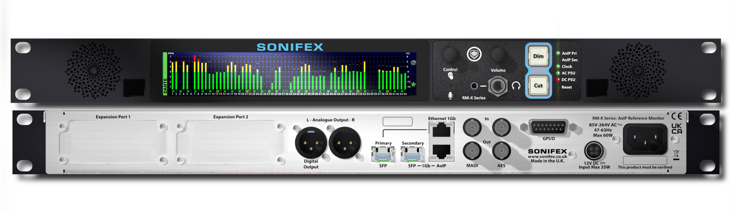 Sonifex RM-X-64 AoIP reference monitor